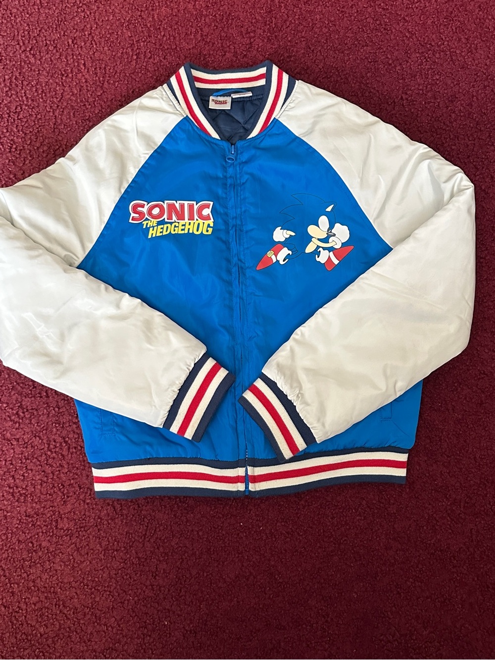Sonic the Hedgehog Blue and White Kids Jacket